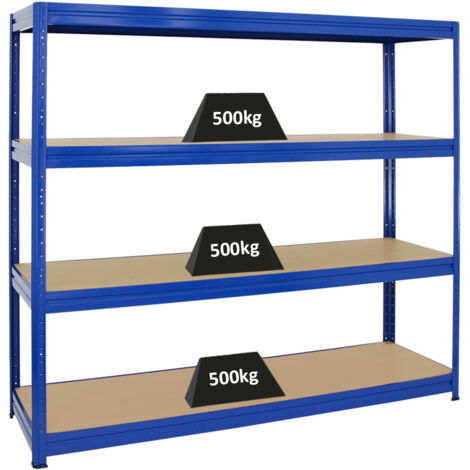 PROREGAL - PREISWERTE QUALITÄT 180x200x60cm Fachlast 500kg Blau