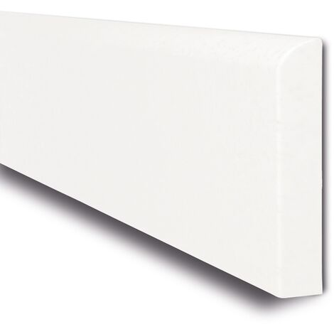 PROREGAL Wand-Schrammschutz aus hochwertigem Polyethylen  Zum Aufdübeln mit 6mm Senkkopfschrauben  HxBxT 15x206x1cm  Form- & Kältebeständig  Weiß