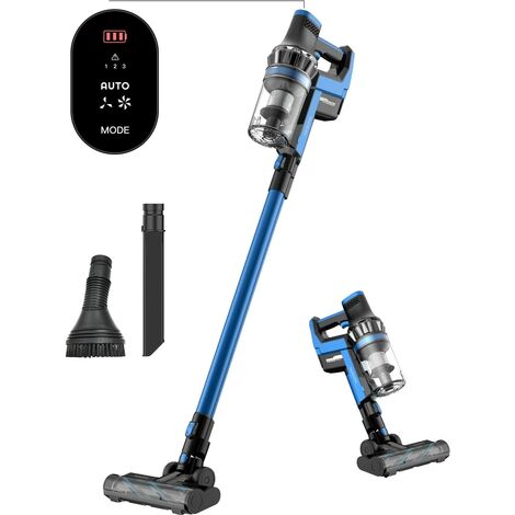 PROSCENIC i10-Aspirateur Balai sans Fil -Aspirateur sans Fil Puissant avec Écran Tactile, Aspirateur Balai Léger, 350W 25000Pa, 50min Autonomie, 3Vitesses,Batterie Amovible, pour tout type de Sol/poil