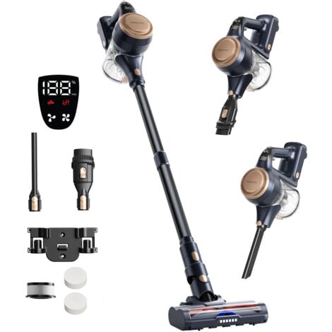 Proscenic P11 Lite - Aspirateur Balai Sans Fil - Forte Aspiration 38KPA/400W - 35 min d'autonomie - Anti-Enroulement - Filtration à 5 couches - Ecran Tactile
