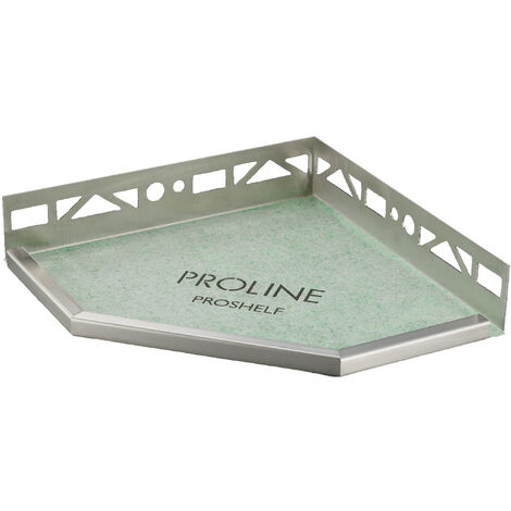 PROSHELF D mit PRODECOR Q Edelstahl V2A, 11mm, gebürstet, 200x140mm