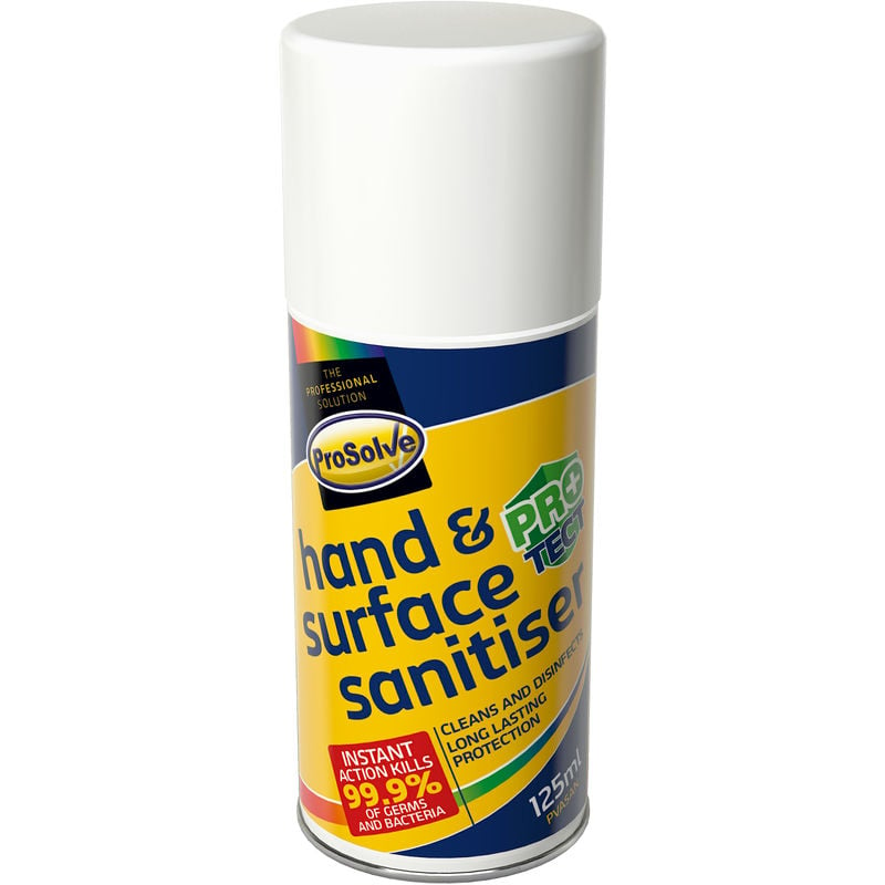 Hand & Surface Sanitiser Spray Clean Disinfect Protection 125ml - Prosolve
