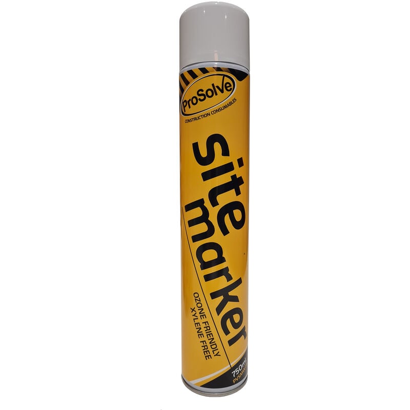 Prosolve - SiteMarker 750ml Yellow Line Marking Spray paint survey builders marker Sports Grounds - Yellow