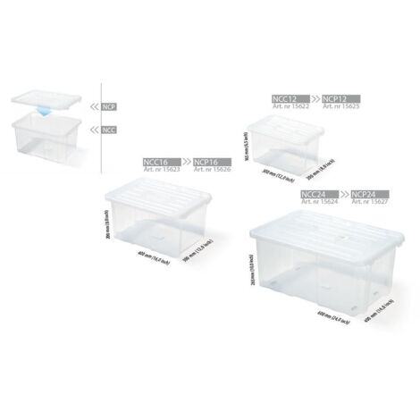 Prosper Plast ncc24 - Caja de Herramientas (60 x 40 x 26,5 cm, 12 Unidades)