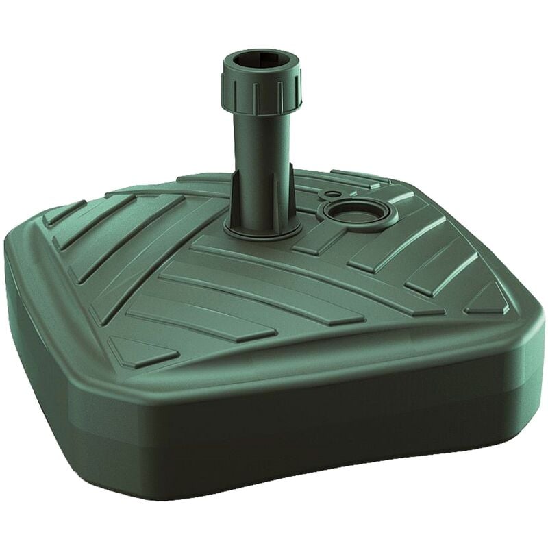 Prosperplast - Base de parasol polyéthylène carré à rayures 39 x 39 x 13 cm vert - Vert