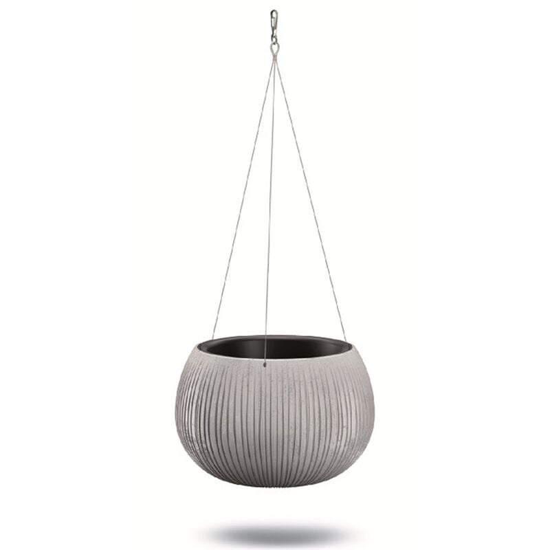 

BETON BOWL WS de plástico CON depósito en color Cemento, 21,8 (alto) x 37 (ancho) x 37 (profundo) cms - Prosperplast