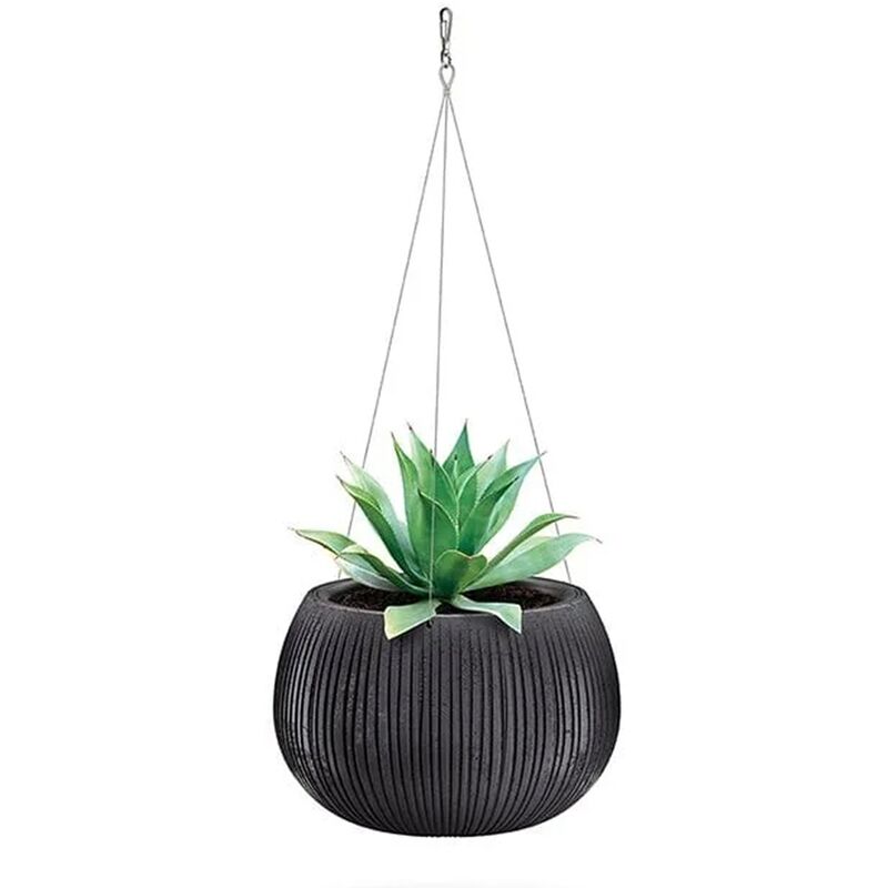 

BETON BOWL WS de plástico CON depósito en color Cemento negro, 16,1 (alto) x 23,8 (ancho) x 23,8 (profundo) cms - Prosperplast