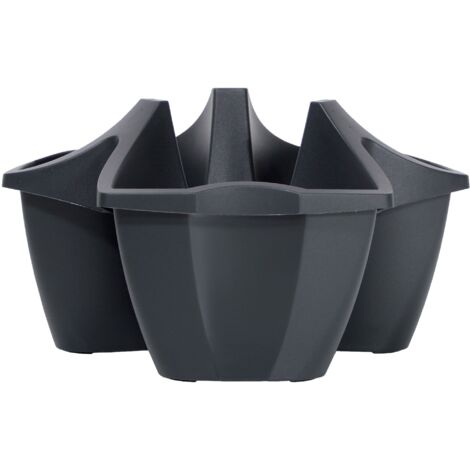 Prosperplast Blumenkasten CROWN Anthrazit 48 cm