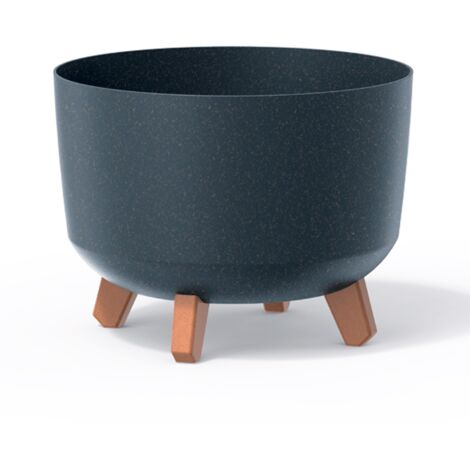 Prosperplast Blumentopf GRACIA Eco Wood Standard Anthrazit 29 cm