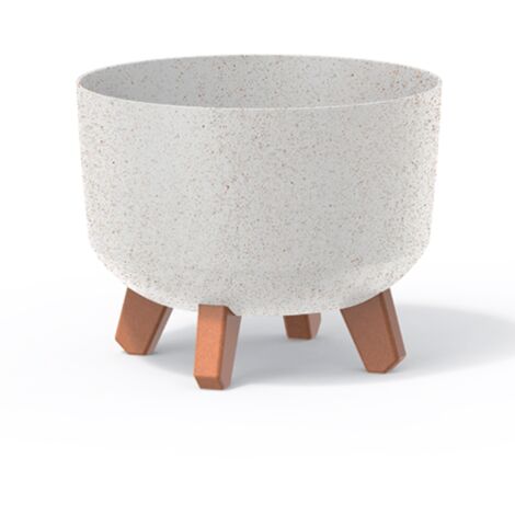Prosperplast Blumentopf GRACIA Eco Wood Standard Weiß 23,8 cm