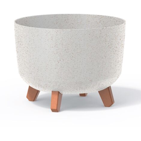Prosperplast Blumentopf GRACIA Eco Wood Standard Weiß 29 cm