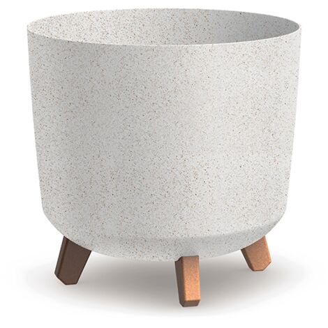 Prosperplast Blumentopf GRACIA TUBUS Eco Wood Weiß 29,8 cm