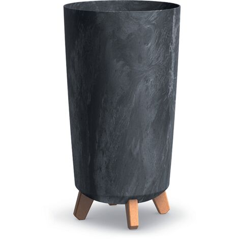 Prosperplast Blumentopf GRACIA TUBUS SLIM Betoneffekt Anthrazit 23,9 cm