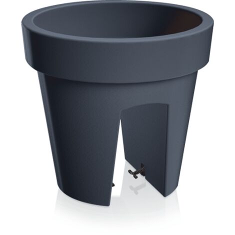 Prosperplast Blumentopf LOFLY RAILING Anthrazit 24,5 cm
