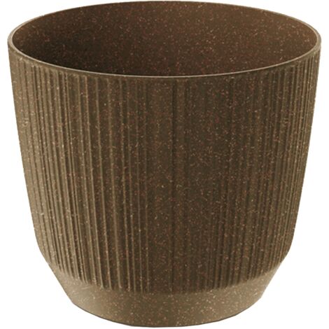 Prosperplast Blumentopf RYFO Eco Wood Kaffee 12,6 cm