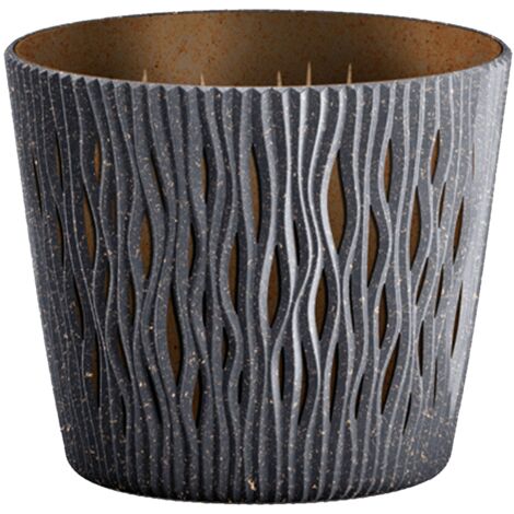 Prosperplast Blumentopf SANDY Rund Anthrazit 22,5 cm
