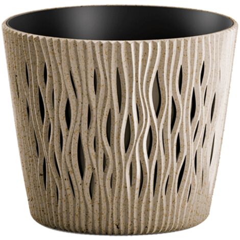 Prosperplast Blumentopf SANDY Rund Natur 15,8 cm