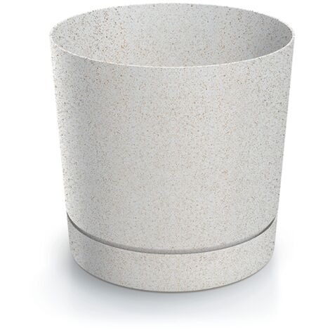 Prosperplast Blumentopf TUBO P Eco Wood Weiß 17,8 cm