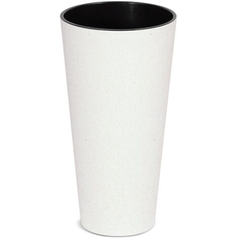 Prosperplast Blumentopf TUBUS SLIM Weiß 25 cm