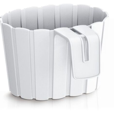 Prosperplast Boardee Hook 2,2L., Pot de fleurs pour balcon Blanc 194x212x130 mm