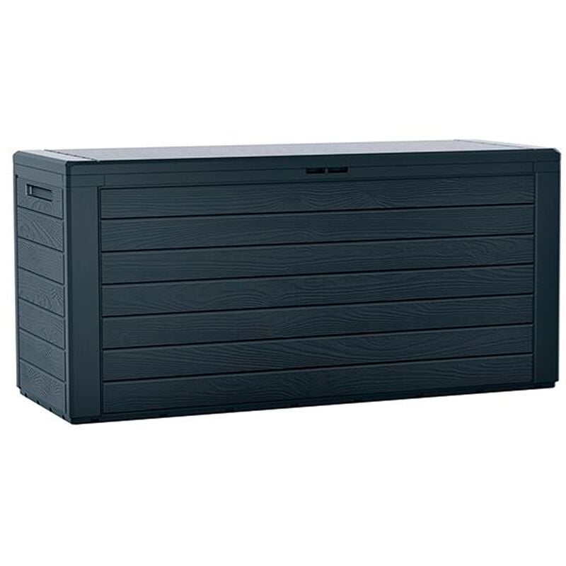 Zanvic - prosperplast Boîte à jardin 280L plastique anthracite Woodebox 116 x 43,3 x 55 cm - Anthracite
