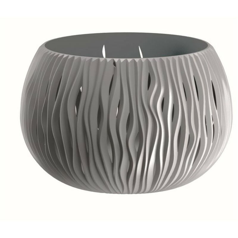 

Prosperplast BOWL SANDY de plástico CON depósito en color Gris piedra, 30 (alto) x 47,8 (ancho) x 47,8 (profundo) cms