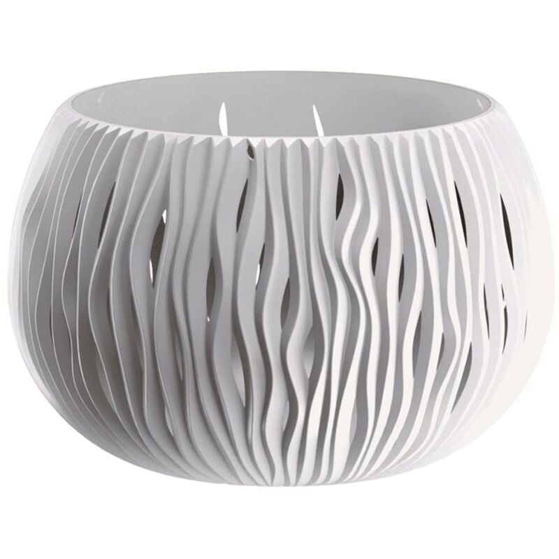

Prosperplast BOWL SANDY de plástico CON depósito en color Blanco, 16,1 (alto) x 23,8 (ancho) x 23,8 (profundo) cms
