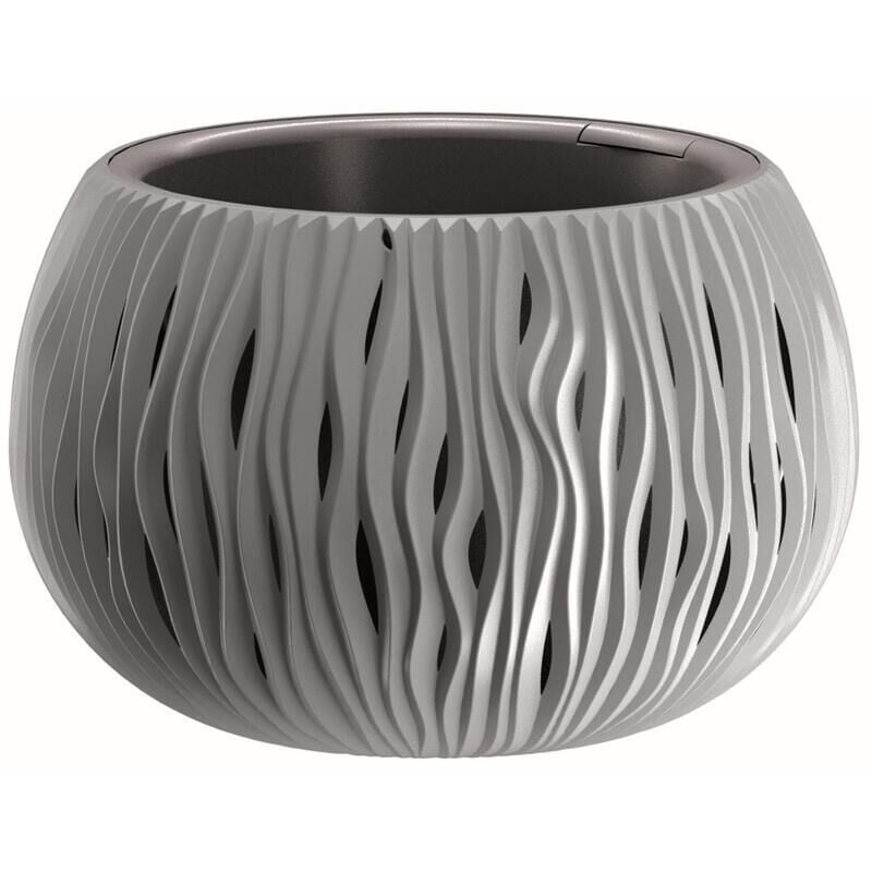 

Prosperplast BOWL SANDY de plástico CON depósito en color Gris piedra, 11 (alto) x 14,4 (ancho) x 14,4 (profundo) cms