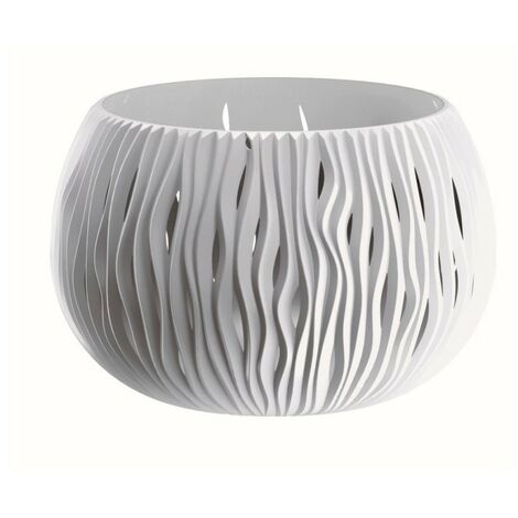 LED LEDS Prosperplast Bowl Sandy Plastik mit Tank in Weiß, 21,8 (groß) x 37 (Breite) x 37 (tief) cms