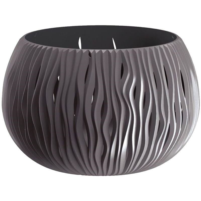 Bowl Sandy en Plastique avec réservoir de Couleur Anthracite, 13,6 (Hauteur) x 18 (Profondeur) cm x 18 cm (largeur) - Prosperplast