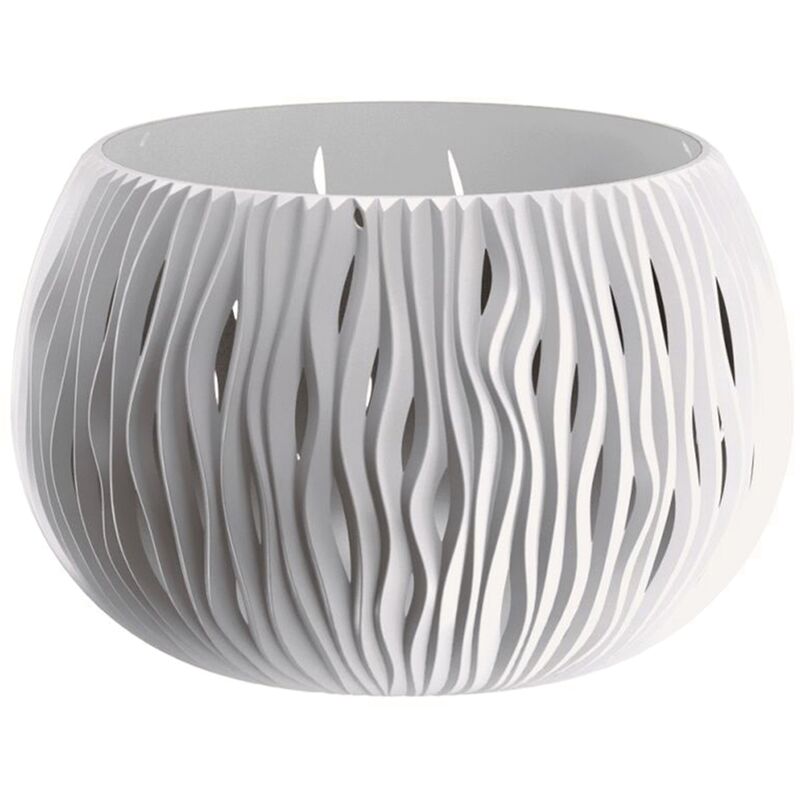 Bowl Sandy en Plastique avec réservoir de Couleur Blanche, 16,1 (Hauteur) x 23,8 (Profondeur) cm x 23,8 cm (largeur) - Prosperplast