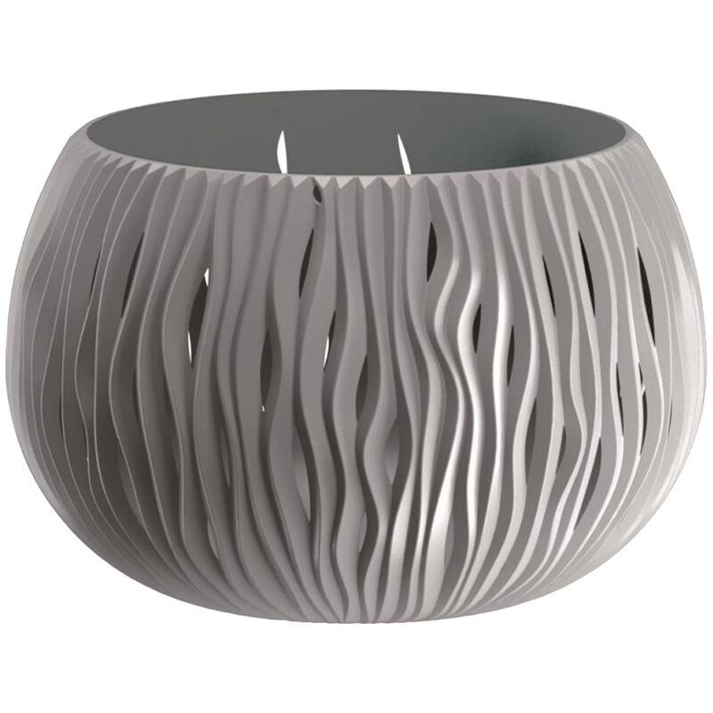 Bol en plastique sandy avec réservoir en gris pierre, 16,1 (hauteur) x 23,8 (largeur) x 23,8 (profondeur) cm - Prosperplast