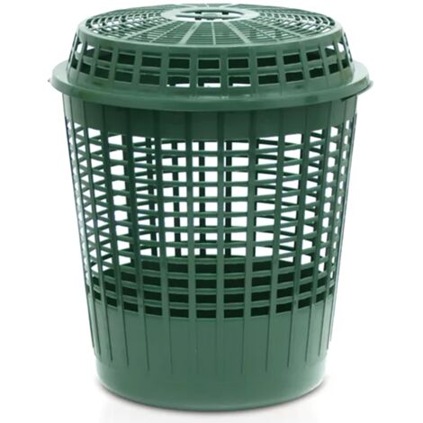 Prosperplast Cesta de jardín Soporte - Mesa Auxiliar Decorativa Cage 60L., Dimensiones (mm) 450x450x466, Color Verde
