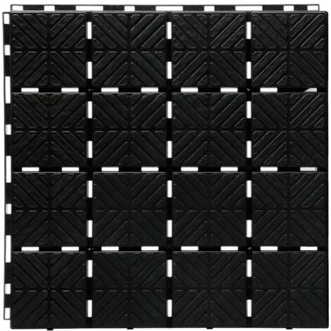 Prosperplast Dalles de jardin modernes noir pack de 9