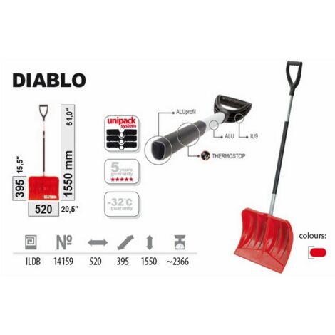 Prosperplast Diablo Paletta da Neve Rossa 52 cm