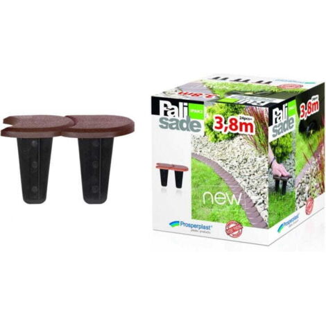 PROSPERPLAST GARTENPALISADE FLACH 2 BRAUN 3,8 m