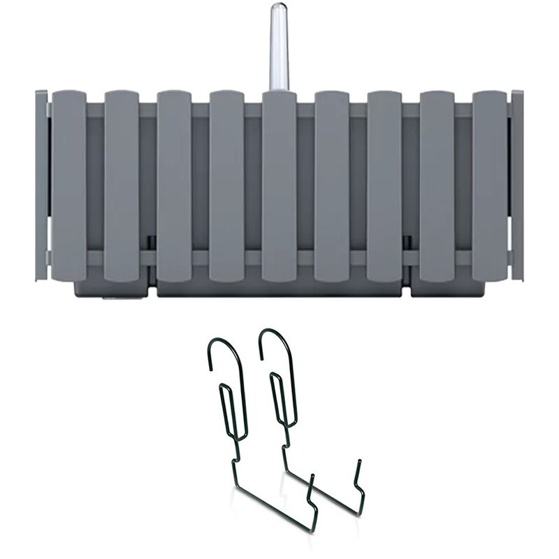 Jardinière de balcon Boardee 58x18x16 cm - Gris de pierre - Gris de pierre - Prosperplast