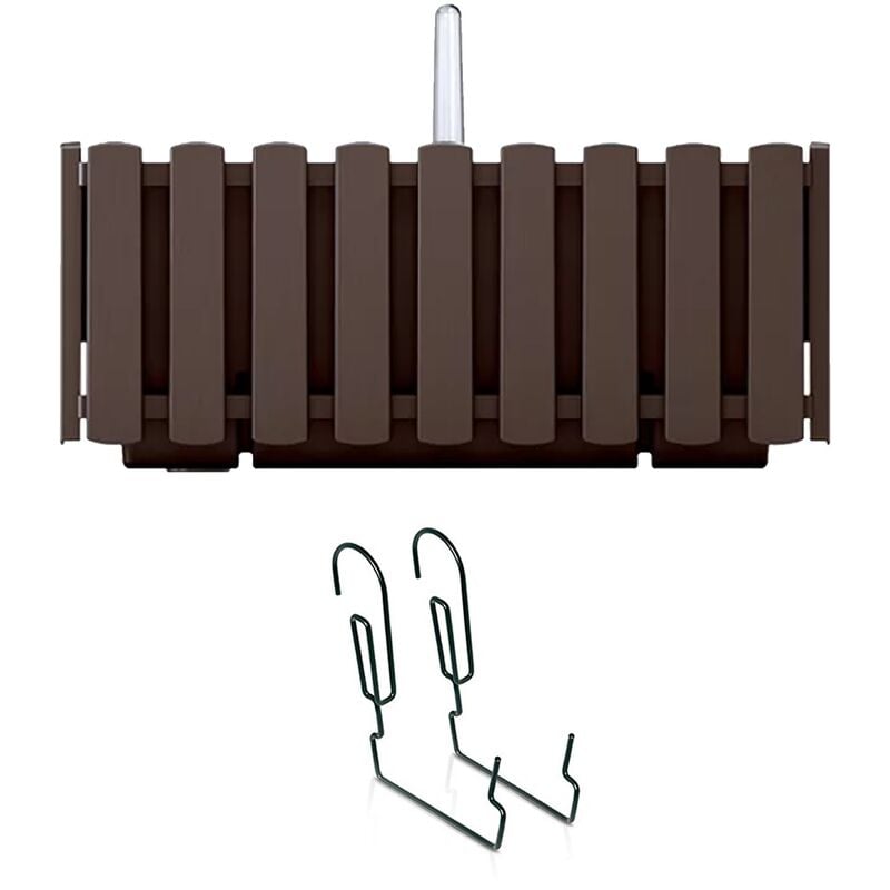 Jardinière de balcon Boardee 38x18x16 cm - Brun - Brun - Prosperplast