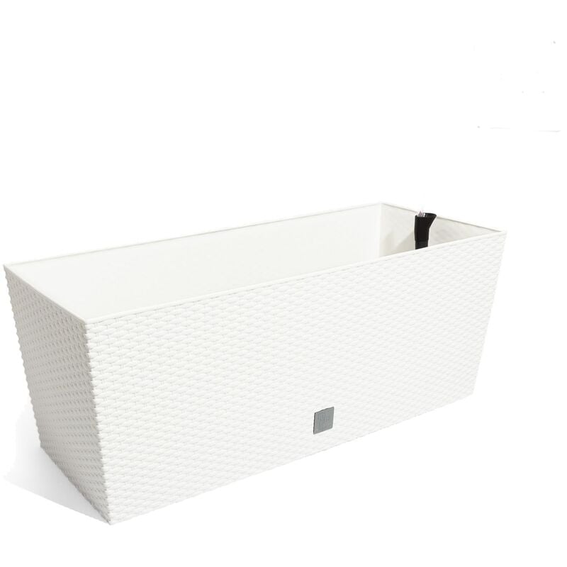 Prosperplast - Jardinière rectangulaire 72 litres avec arrosage automatique blanc 80 x 33 x 32 cm - Blanc