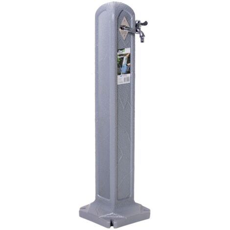 Prosperplast Poste de jardín con grifo Tanker de 240x240x900 mm, color Gris