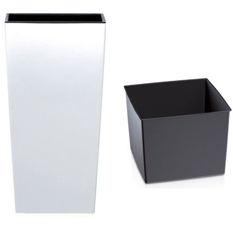 Prosperplast Pot de fleurs moderne blanc 91,5 litres