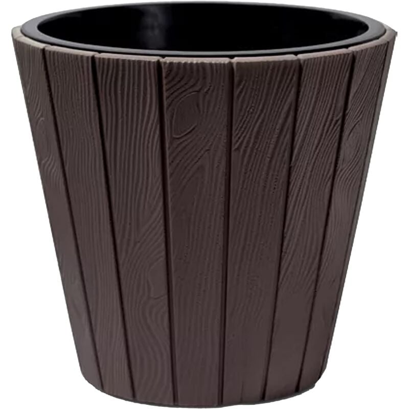 Prosperplast - Pot de Fleurs 54L woode 488x488x457 mm, Marron - Marron
