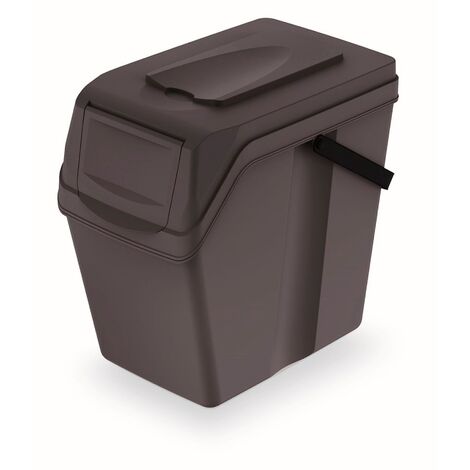 Prosperplast Poubelle Sortibox 25L revêtement anthracite 40,2 x 24 x 37,7 cm - Anthracite
