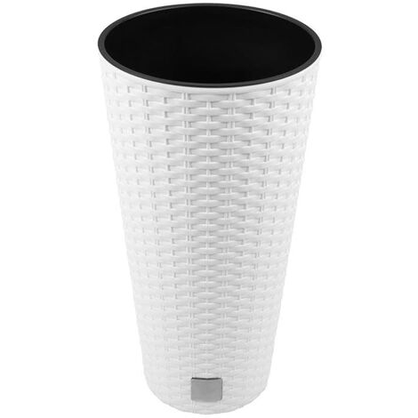 PROSPERPLAST Rato pot de 15,5 litres avec insert 25 x 25 x 47,6 cm en blanc