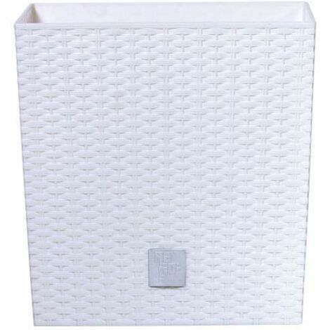 Prosperplast Rato-Topf 7 Liter mit Pflanzschale in Farbe white 20 x 20 x 20,2 cm