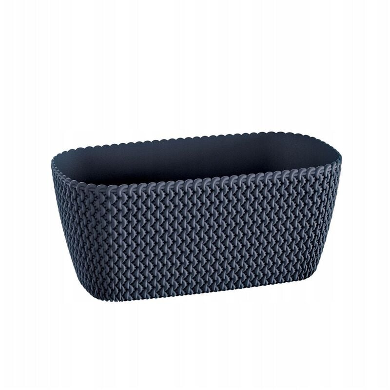 Pot rectangulaire 7,4L Prosperplast Splofy en plastique de couleur anthracite, 39,7 (l) x 18 (l) x 14,5 (h) cms - Anthracite