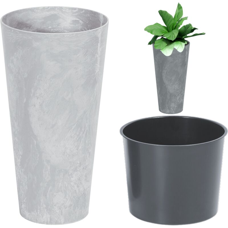 Zanvic Tubus Slim Beton Effect Dtus300e Blumentopf - Beton
