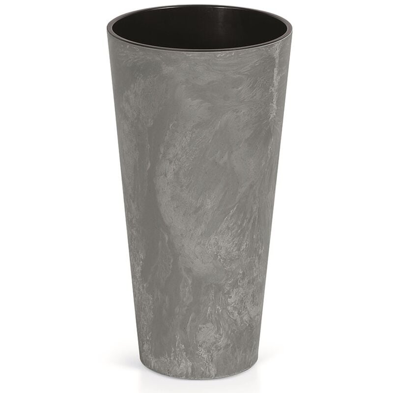 Tubus Slim Effect avec réservoir en plastique gris foncé, 57,2 (hauteur) x 30 (largeur) x 30 (profondeur) cms - Prosperplast