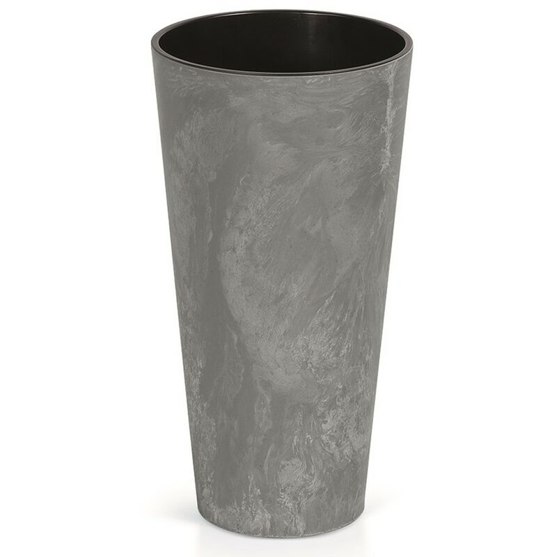 

Prosperplast Tubus Slim Effect de plástico CON depósito en color Gris oscuro, 38,1 (alto) x 20 (ancho) x 20 (profundo) cms