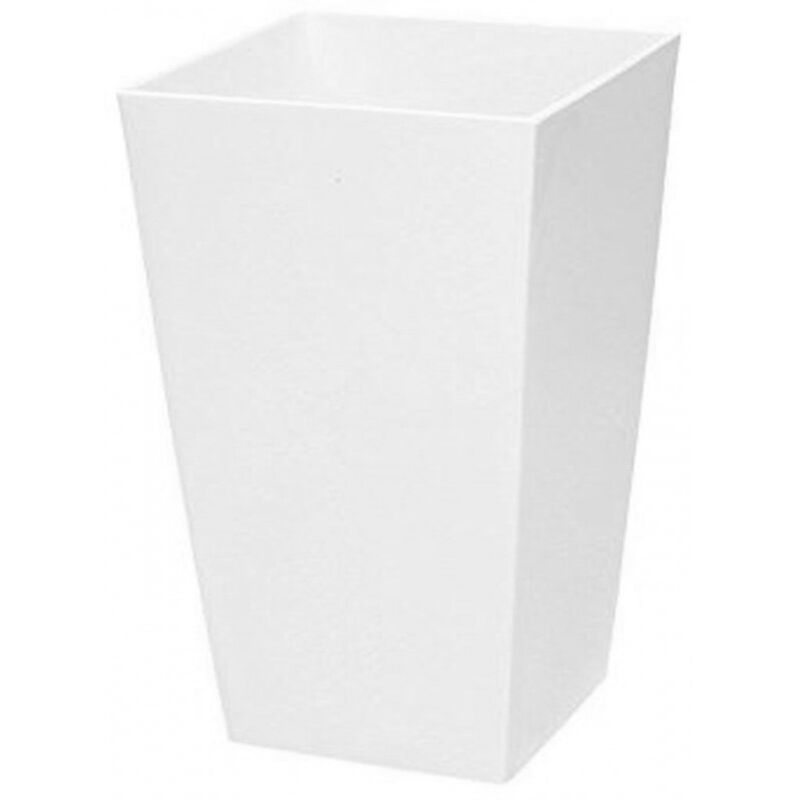 Prosperplast - Urbi pot plastique haut de 2 litres, 12,6 x 12,6 x 20 cm en blanc - Blanc